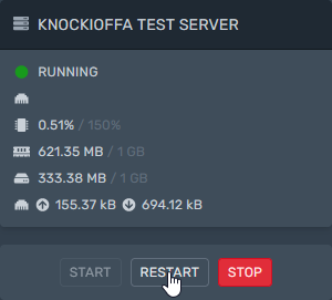 Reboot or start the server.